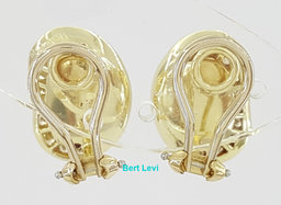 Tiffany & Co Vintage Earclips Clip-On Earrings Pearl & 0.5 ct Diamond 18K Gold