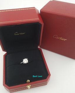 Cartier Solitaire 1895 Round Diamond Engagement Ring 1.71 ct Platinum Rtl $50K