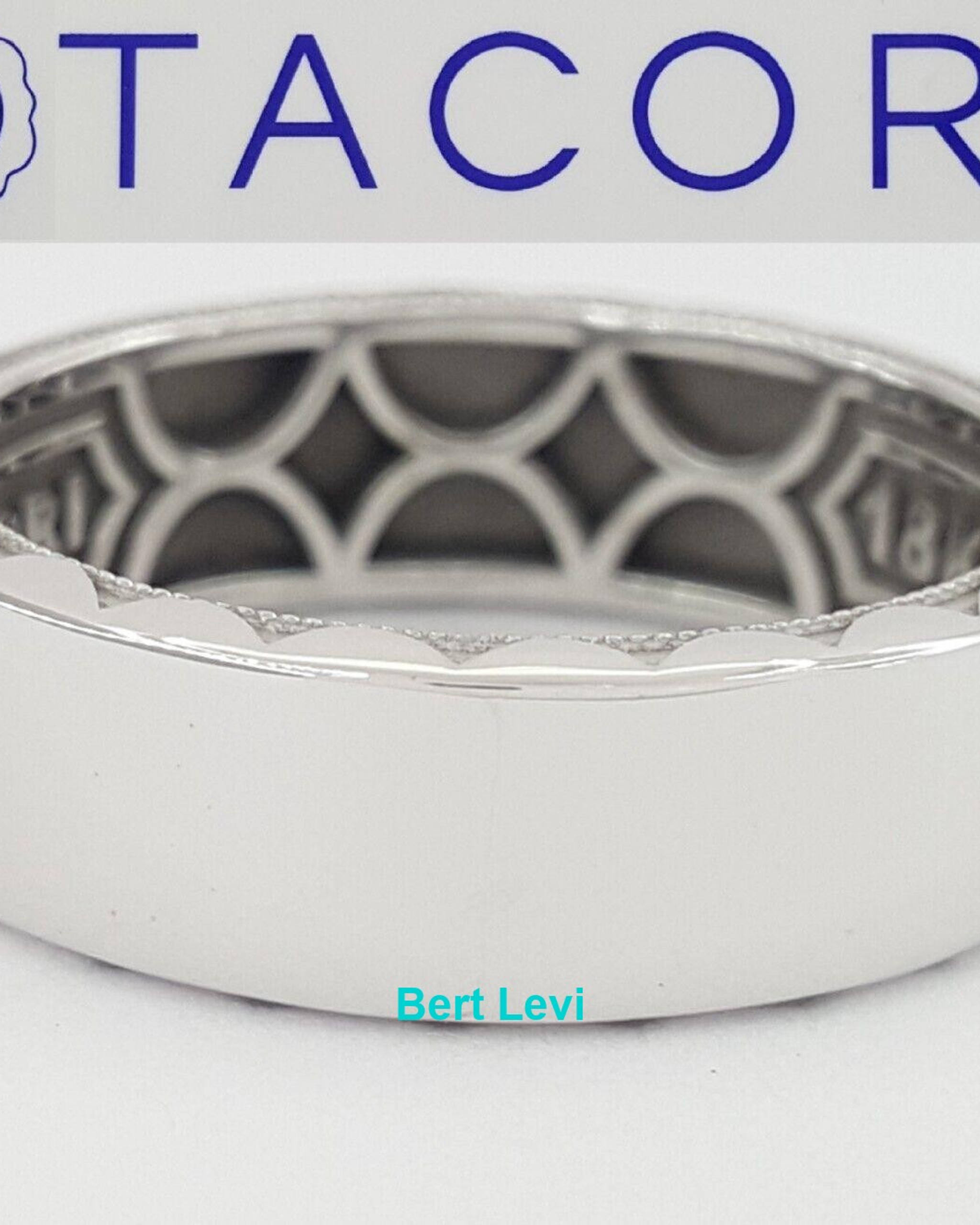 TACORI Sculpted Crescent 105-7B 7mm Men's 18k White Gold Wedding Band Rtl 4,290