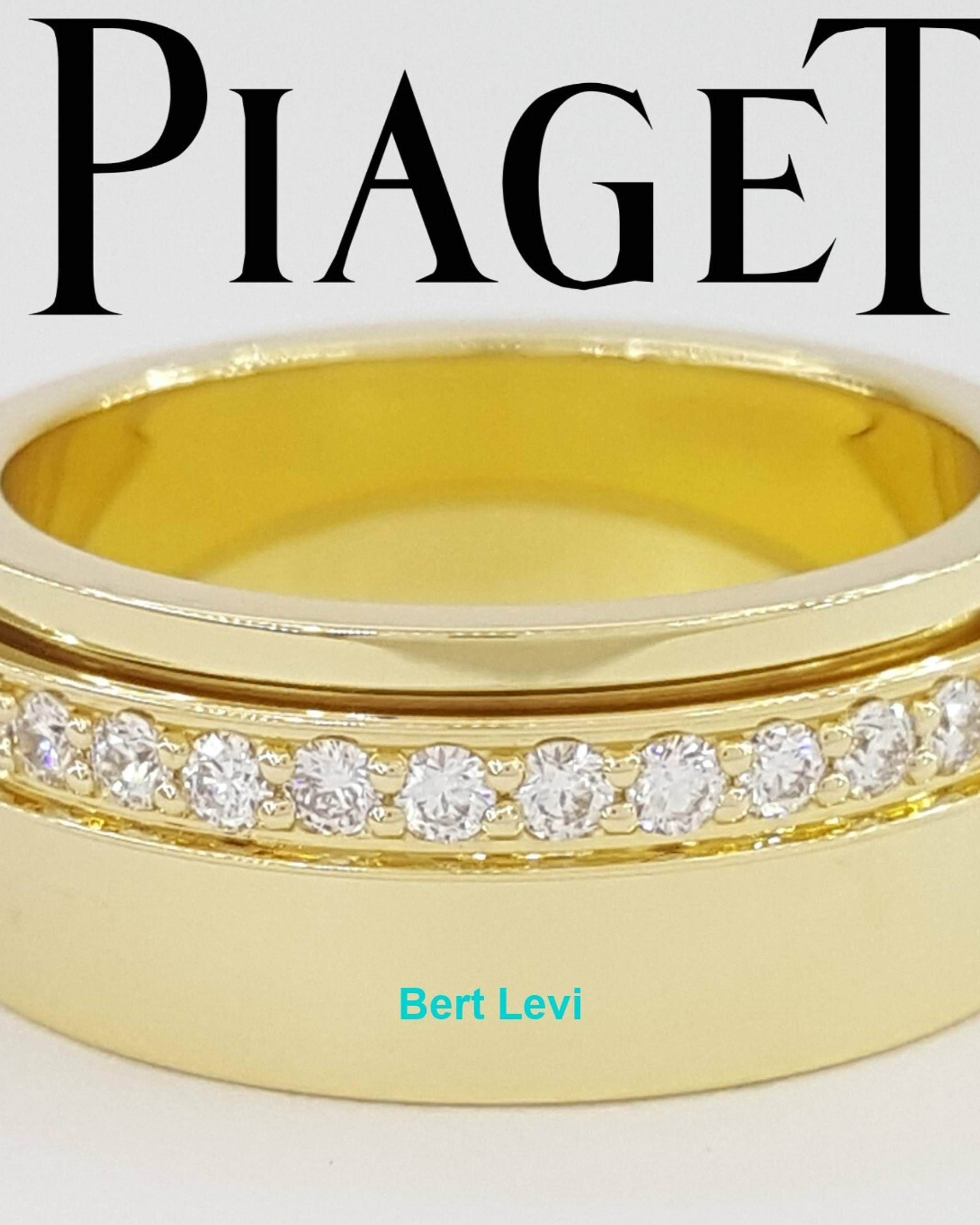 Piaget Round Diamond Full Circle Eternity 18k Yellow Gold Wedding Band 0.72 ct