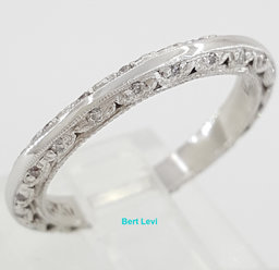 Tacori Crescent Silhouette Eternity Platinum 0.24 ct Round Diamond Wedding Band