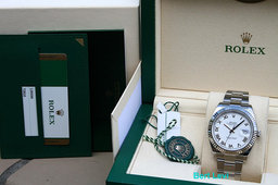 ROLEX 126334 DATEJUST 41MM WATCH WHITE ROMAN DIAL OYSTER