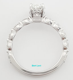 Neil Lane Oval Hidden Halo Engagement Ring 1.62 ct 14k White Gold Retail $8,999