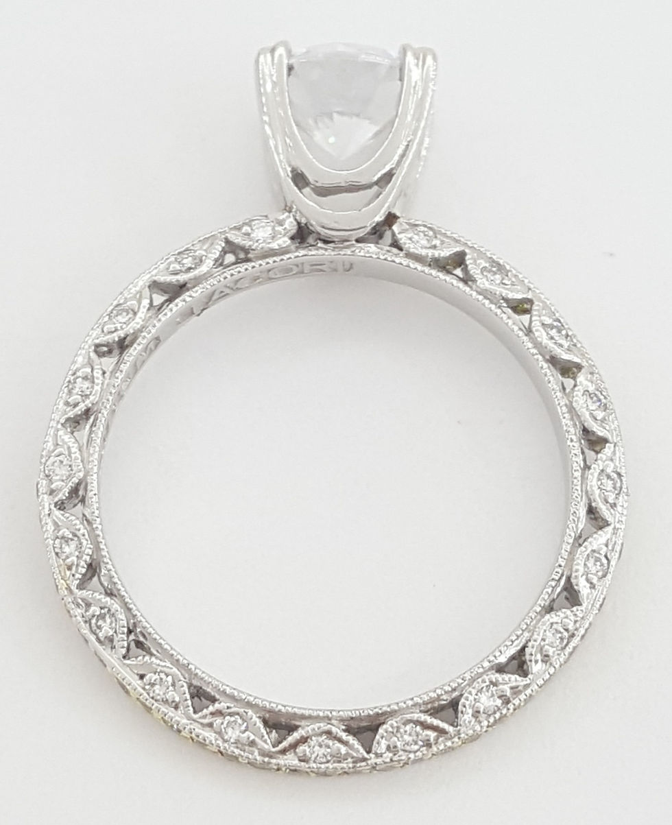 Thumbnail: Tacori Yellow Diamond Semi-Mount Engagement Ring 0.5 ct CZ Plat & 18k Rt $6,950