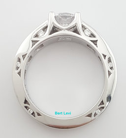 Tacori Diamond 67229 Semi-Mount Engagement Ring 1.3 ct 18k White Gold Rtl $8,760