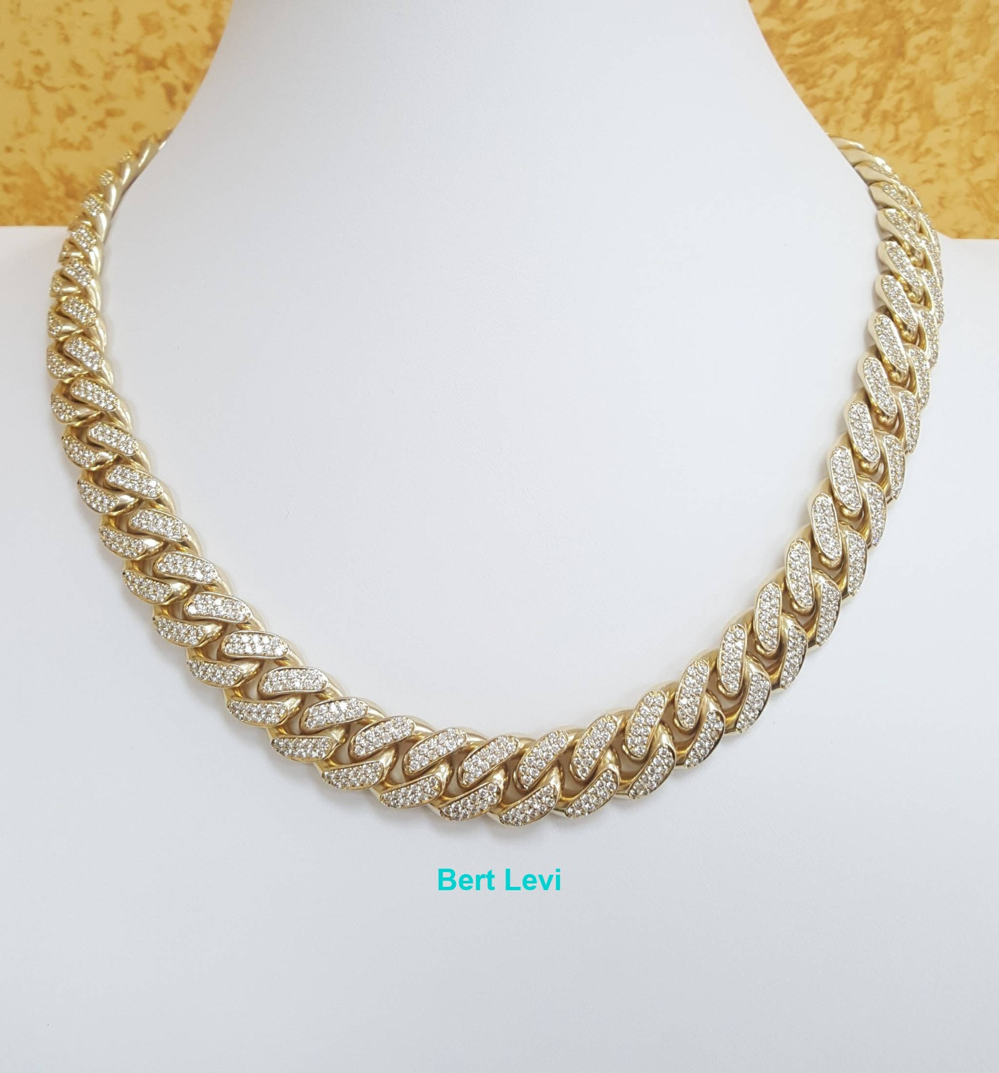 Cuban Diamond Chain Necklace 20 ct 340.6 Grams 22" 10K Yellow Gold 16mm Rtl $80K