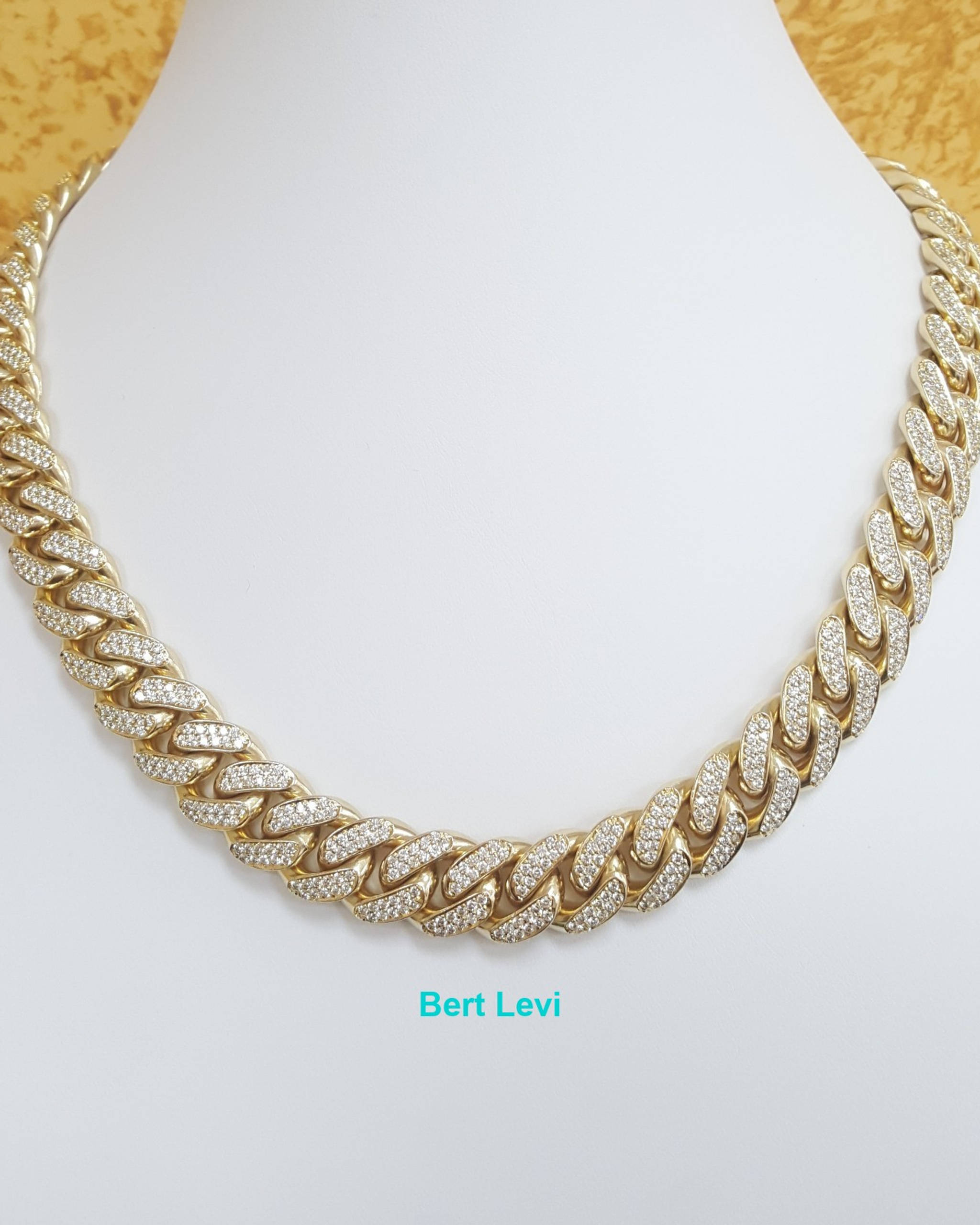 Cuban Diamond Chain Necklace 20 ct 340.6 Grams 22" 10K Yellow Gold 16mm Rtl $80K
