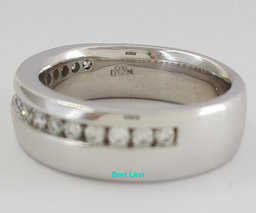 0.5 ct 14k White Gold Round Cut Diamond Wedding Band Ring 12.5 Grams 7 mm