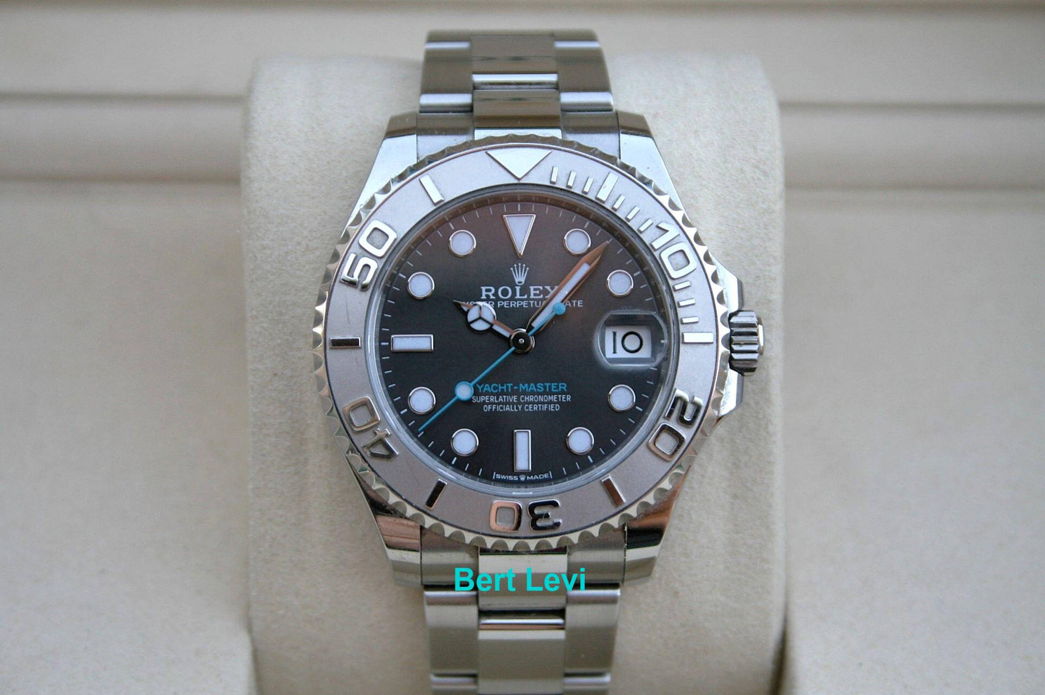 ROLEX 268622 YACHTMASTER 37MM WITH SLATE DIAL BLUE HAND