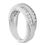 Thumbnail: Ladies 14KT White Gold Platinum Round Diamond Wedding Band WB2087