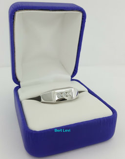 Round Cut Diamond Channel Set Wedding Band 0.27 ct 14K White Ring 8 mm Size 9.5