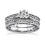 Thumbnail: Ladies 14KT White Gold Platinum Solitaire Engagement Set ENS3590-A