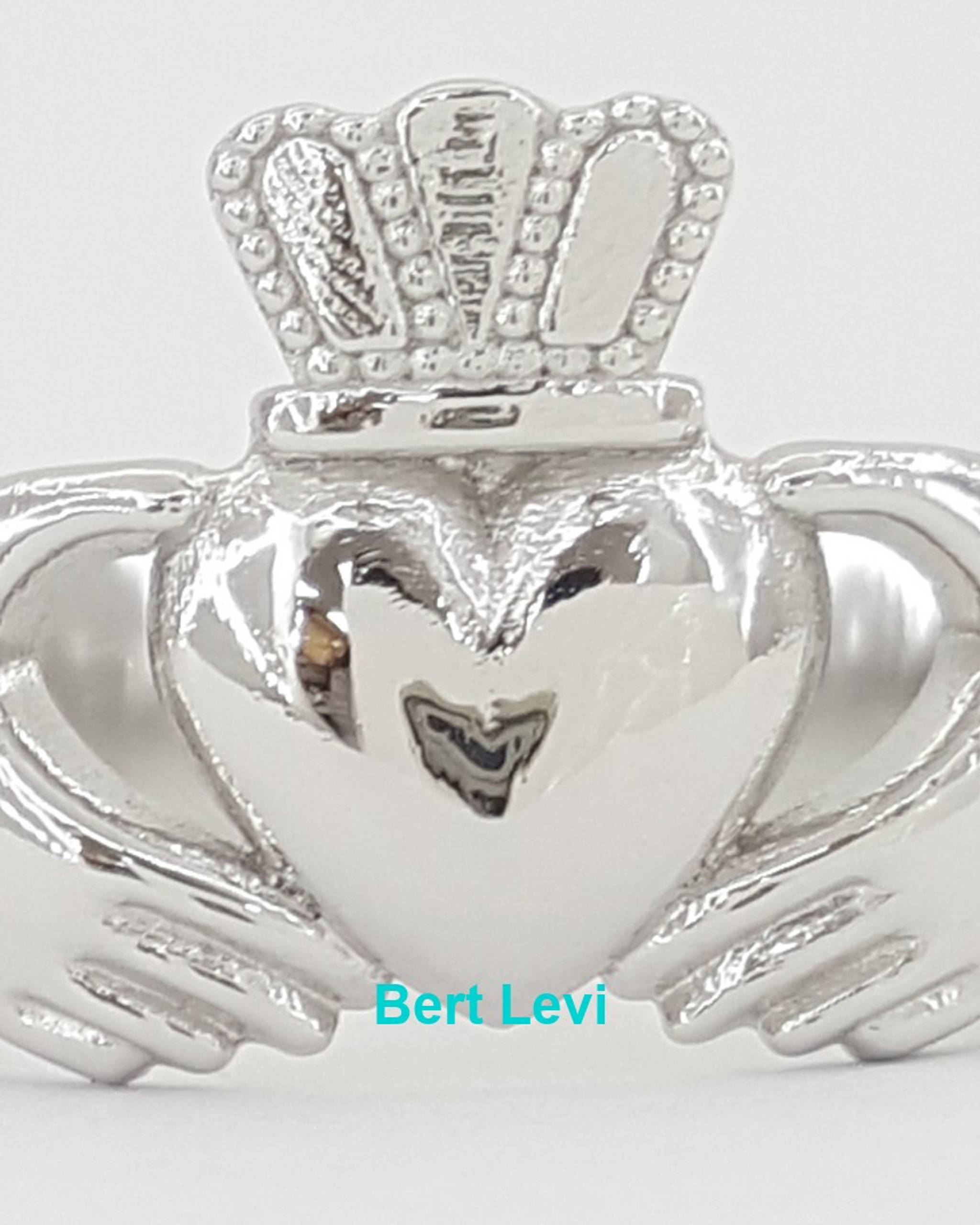 Claddagh Platinum Ring 12 mm 11.2 Grams