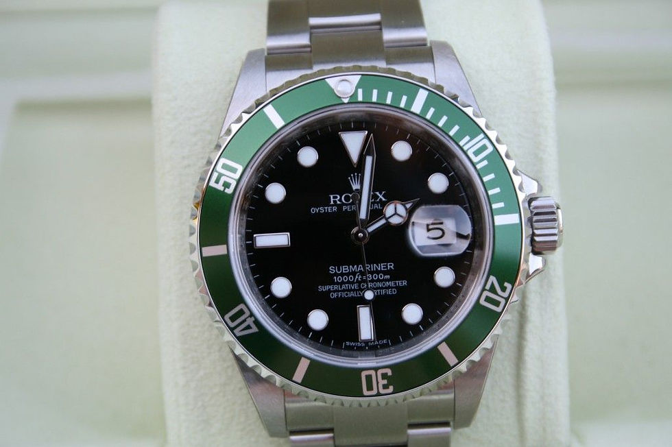 ROLEX SS GREEN SUBMARINER 16610LV 50TH ANNIVERSARY SUB LV M SERIAL NIB