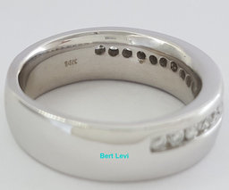 0.5 ct 14k White Gold Round Cut Diamond Wedding Band Ring 12.5 Grams 7 mm