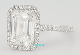 Tiffany & Co Soleste Emerald Cut Halo Diamond Engagement Ring 3 ct Retail $74k