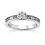 Thumbnail: Ladies 14KT White Gold Platinum Solitaire Engagement Set ENS3594-A
