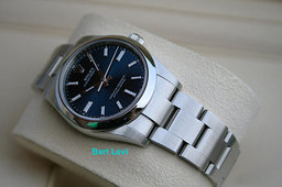ROLEX 124200 OYSTER PERPETUAL WATCH 34MM BLUE MARKER
