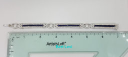 Vintage Sapphire & Diamond Bracelet 8.1 mm 6.36 ct 18K White Gold 27.1 Grams