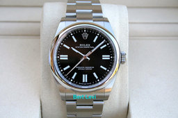 ROLEX 134300 OYSTER PERPETUAL WATCH BLACK DIAL