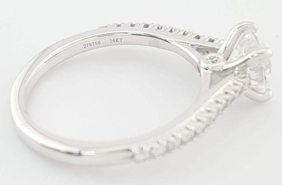 Thumbnail: Ritani 1RZ2498 Semi-Mount Diamond Engagement Ring 0.24ct 14k White Gold Rt $1666