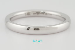 14K White Gold Comfort Fit Wedding Band Ring 3.1 Grams 2.5 mm Size 7