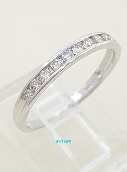 0.2 ct Platinum Channel Set Champagne Color Diamond Wedding Anniversary Band