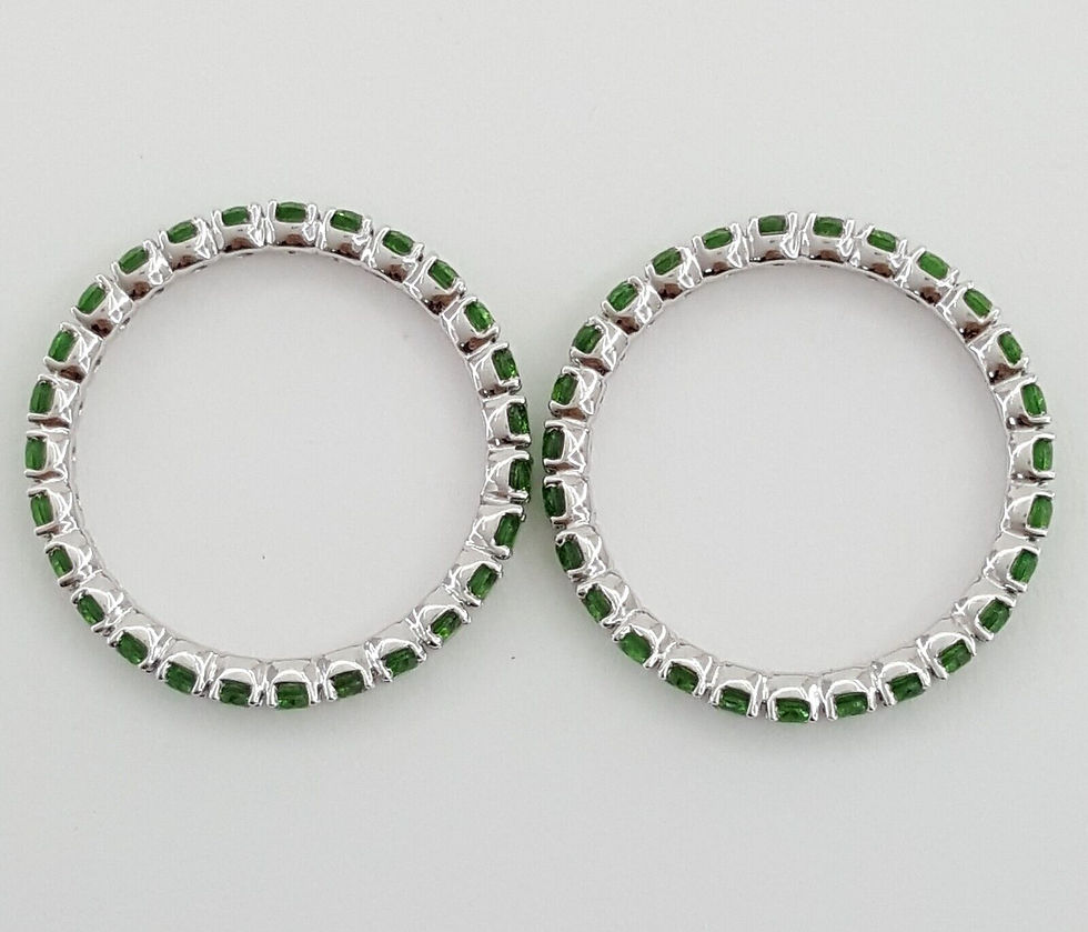 Thumbnail: SPARK Creations Tsavorite Full Circle Eternity Ring 2.1 mm 18k White Gold $3,920