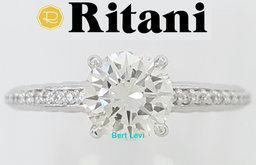 Ritani Round Brilliant Diamond Engagement Ring 1.14 ct 14k White Gold Rt $14,000
