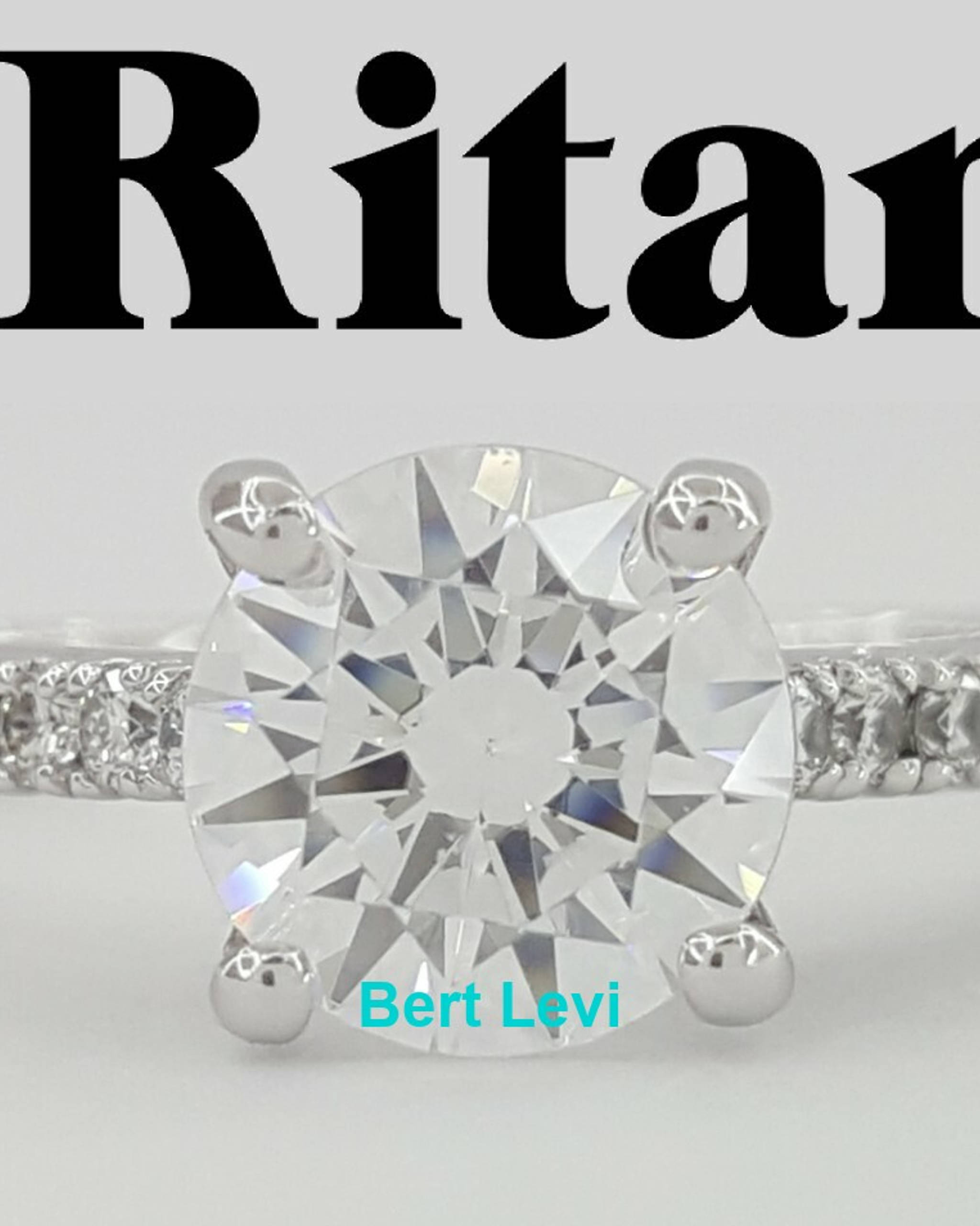 Ritani 0.24 ct 14k White Gold Diamond Semi-Mount Engagement Ring RTL $1,150