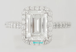 Tiffany & Co Soleste Emerald Cut Halo Diamond Engagement Ring 1.4 ct Rtl $38k