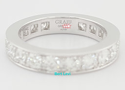 Graff Diamond Eternity Wedding Band 18k White Gold 2 ct 4mm Retail $13K