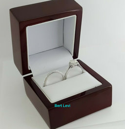 1.32 ct Martin Flyer Round 14k Gold Round Diamond Engagement & Wedding Band Set