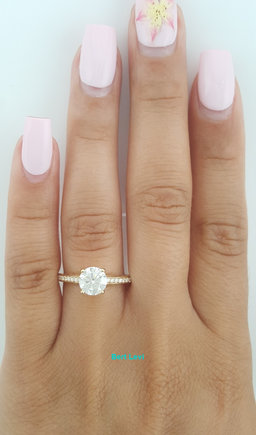 Ritani Round Diamond Engagement Ring 1.15 ct 18k Yellow Gold 1RZ2851 Rtl $7350