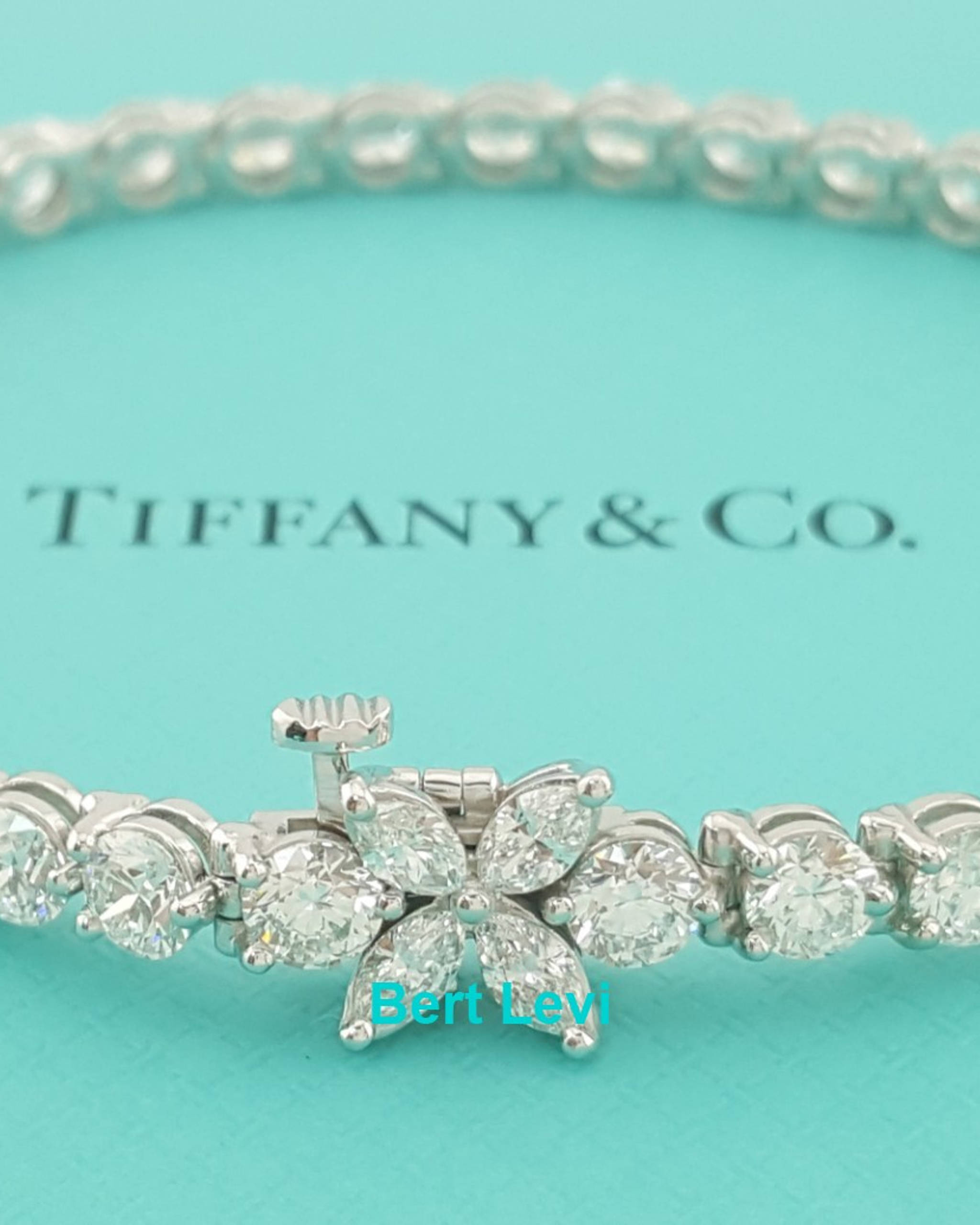 Tiffany & Co Victoria Diamond Bracelet 8.45 ct Platinum Retail $82.5K Box Papers