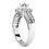 Thumbnail: Ladies 14KT White Gold Platinum Antique Engagement Set ENS1033-A