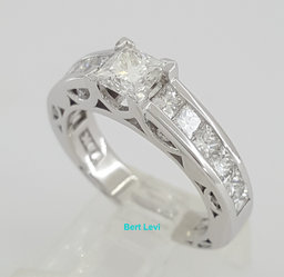 TACORI Neotare Princess Diamond Engagement Ring 18K Gold AGS 1.90 ct Rtl $13,090
