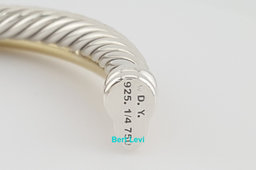 David Yurman Crossover Two Row Cuff Bracelet 18k Gold Silver 37 Grams 6.5"