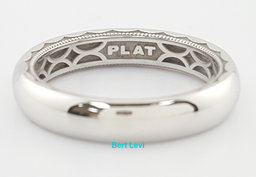 Tacori Sculpted Crescent 112-4 4.4mm Men's Platinum Wedding Band Rtl 2,990