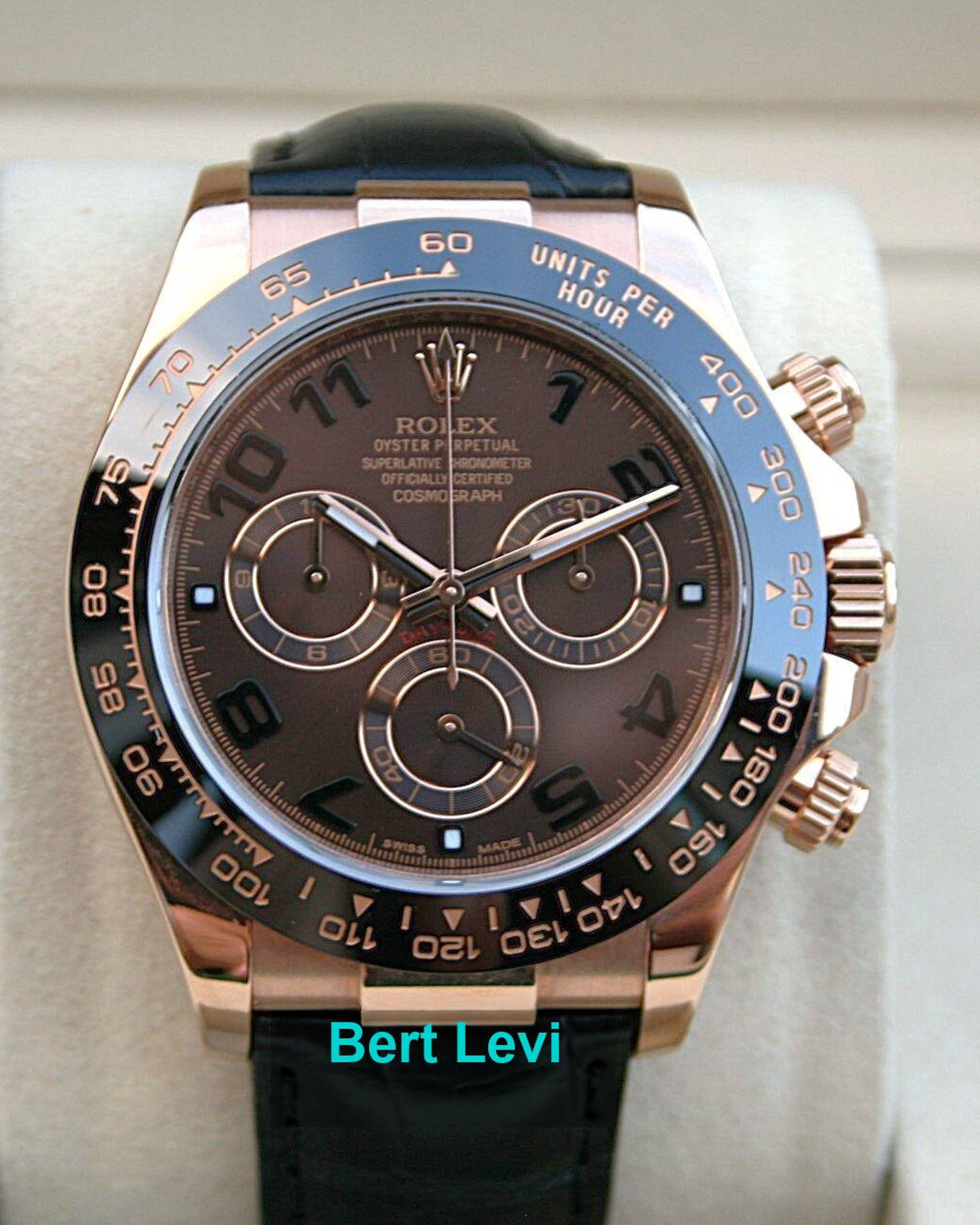 ROLEX 116515 DAYTONA WATCH ROSE GOLD CHOCOLATE ARABIC DIAL