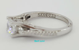 Simply TACORI 2633RD65 18k 3-Stone Semi-Mount Engagement Ring 0.50ct Rtl $4,580