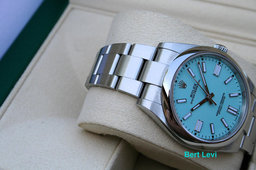 ROLEX 124300 OYSTER PERPETUAL WATCH TIFFANY BLUE DIAL CPO