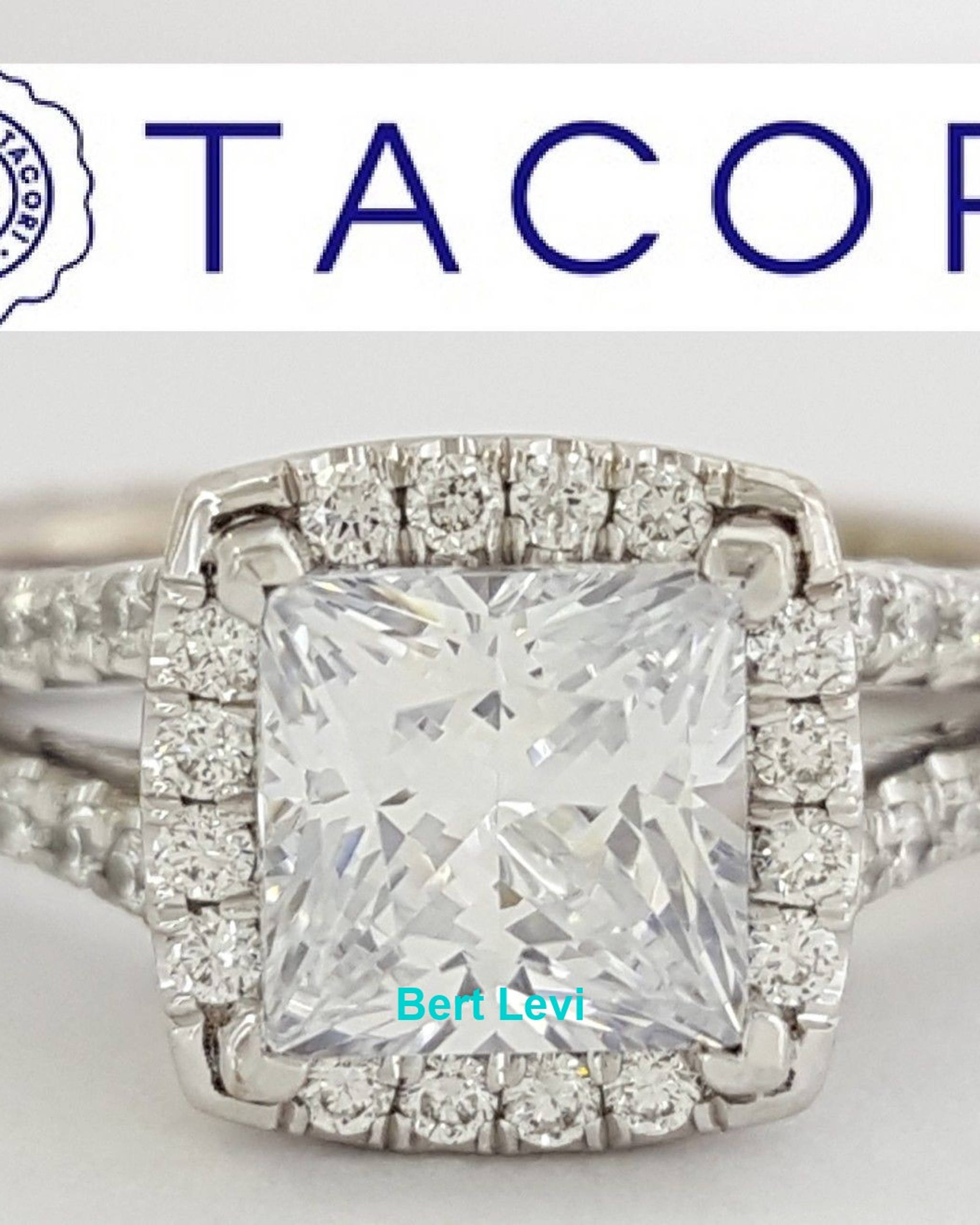 0.5 ct TACORI Petite Crescent HT2548PR6 18k White Semi-Mount Engagement Ring