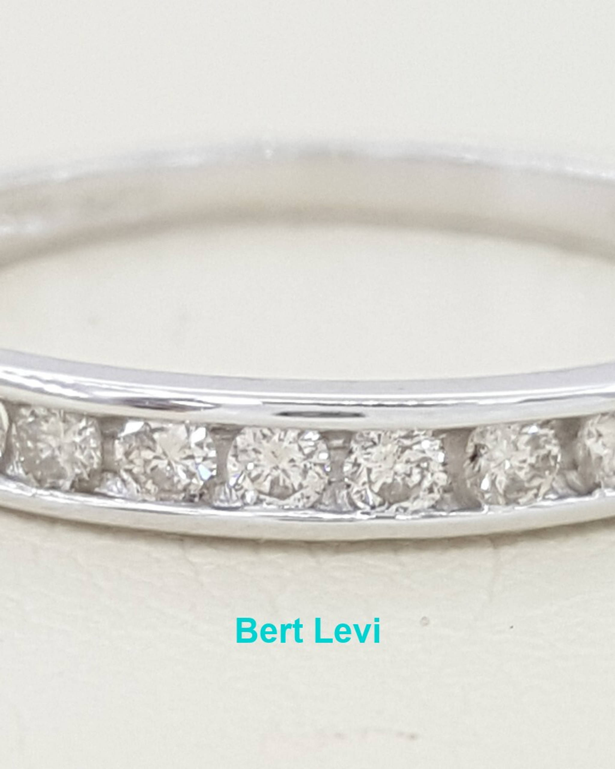 0.2 ct Platinum Channel Set Champagne Color Diamond Wedding Anniversary Band