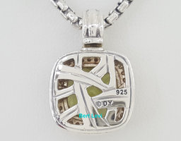 David Yurman Albion Lemon Citrine Diamond Silver & 14k Gold Necklace 16mm