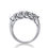 Thumbnail: Ladies 14KT White Gold Platinum Round Diamond Wedding Band WB2367