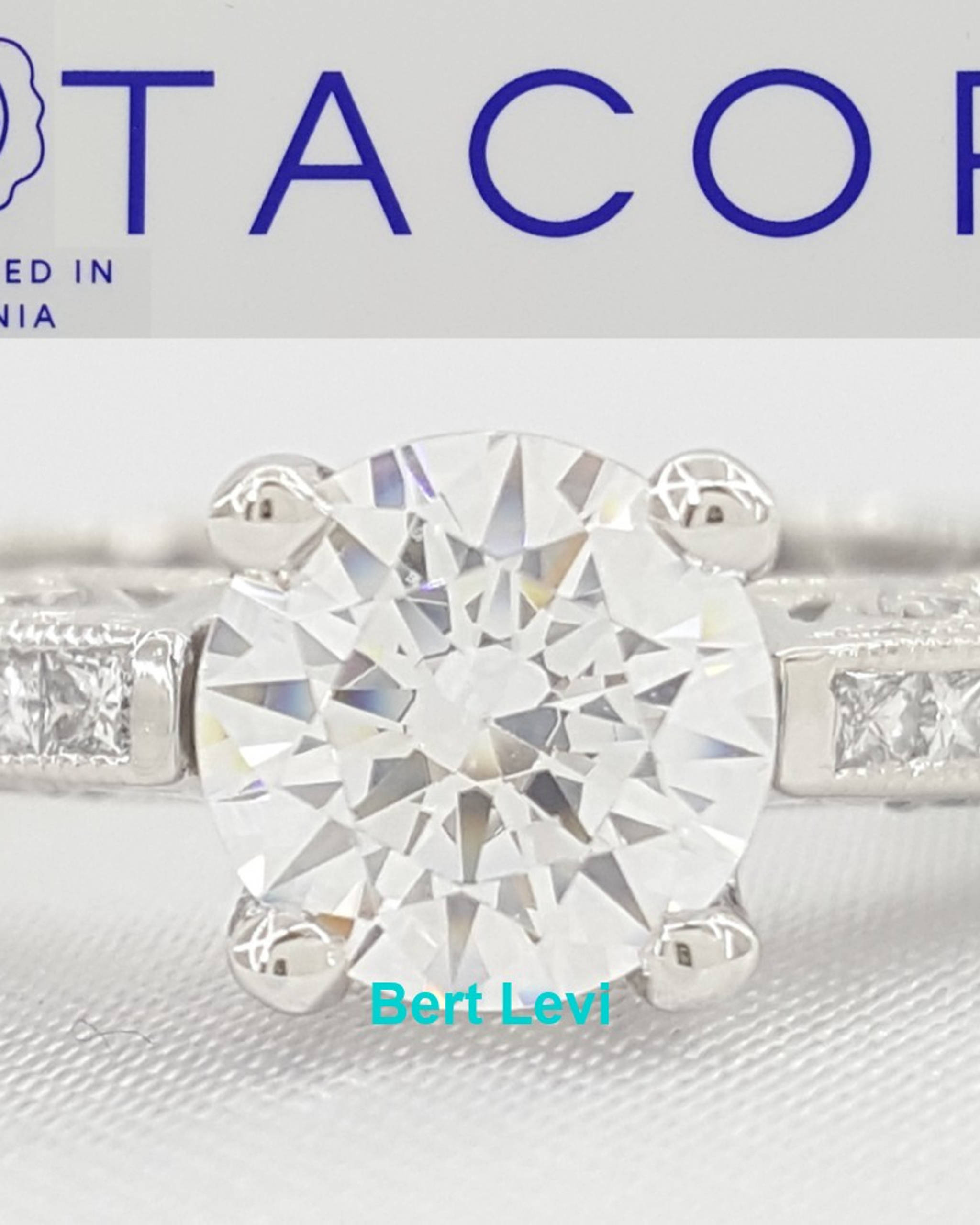 Tacori Platinum Semi-Mount Diamond Engagement Ring 0.3 ct Rtl $4,520