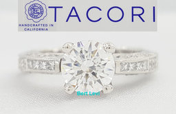 Tacori Platinum Semi-Mount Diamond Engagement Ring 0.3 ct Rtl $4,520