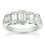 Thumbnail: Ladies 14KT White Gold Platinum Diamond Wedding Band WB1083