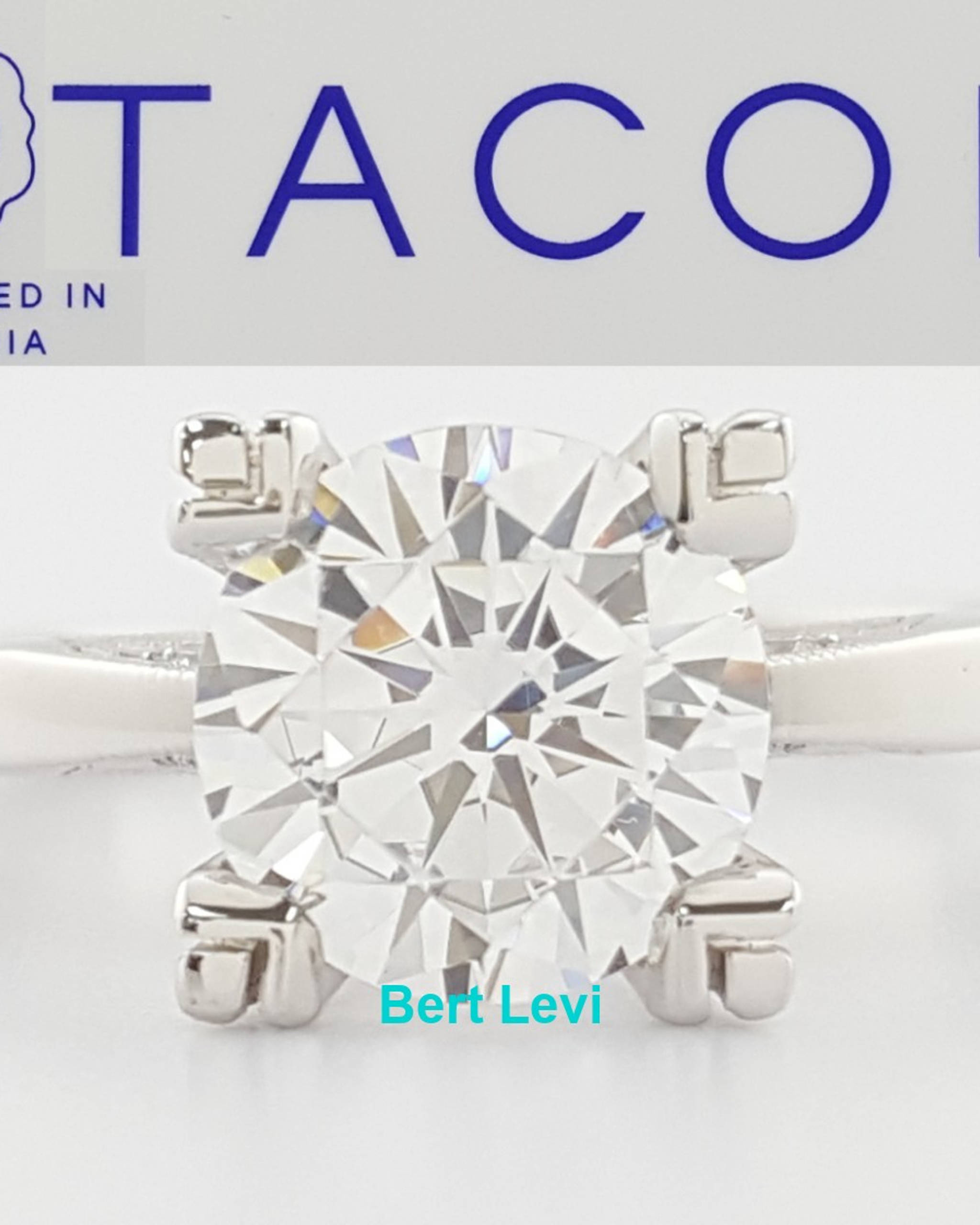 Simply Tacori Semi-Mount 2584RD Diamond Platinum Engagement Ring Rtl $2,890